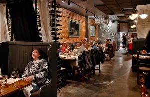 Italian-themed interiors at Osteria Marco in Denver