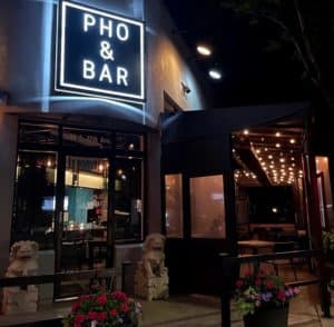 Exterior and patio at Pho & Bar in Denver