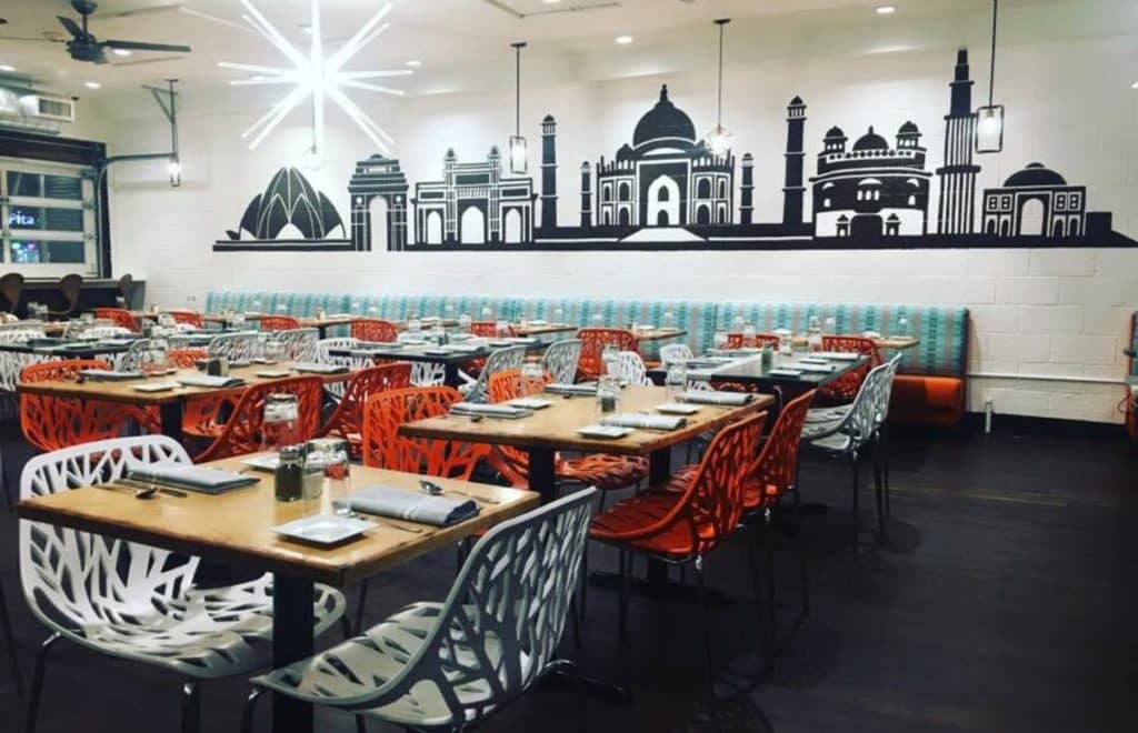 Interiors at Serene Cuisine of India in Denver
